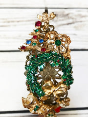 The Evergreen Christmas Wreath Vintage Jewelry Collection Headband