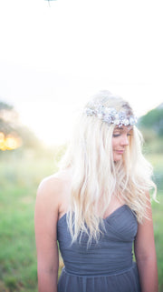 Handcrafted Snow Goddess Bridal Flower Crown