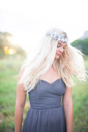 Handcrafted Snow Goddess Bridal Flower Crown