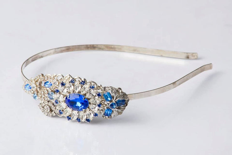 Sapphire Blue Vintage Jewelry Collection Headband