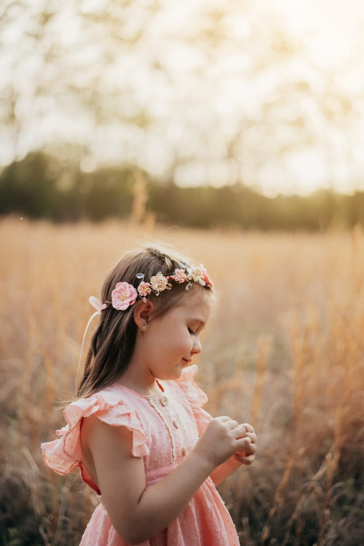 Handcrafted Pink Magnolia Emmy Flower Crown