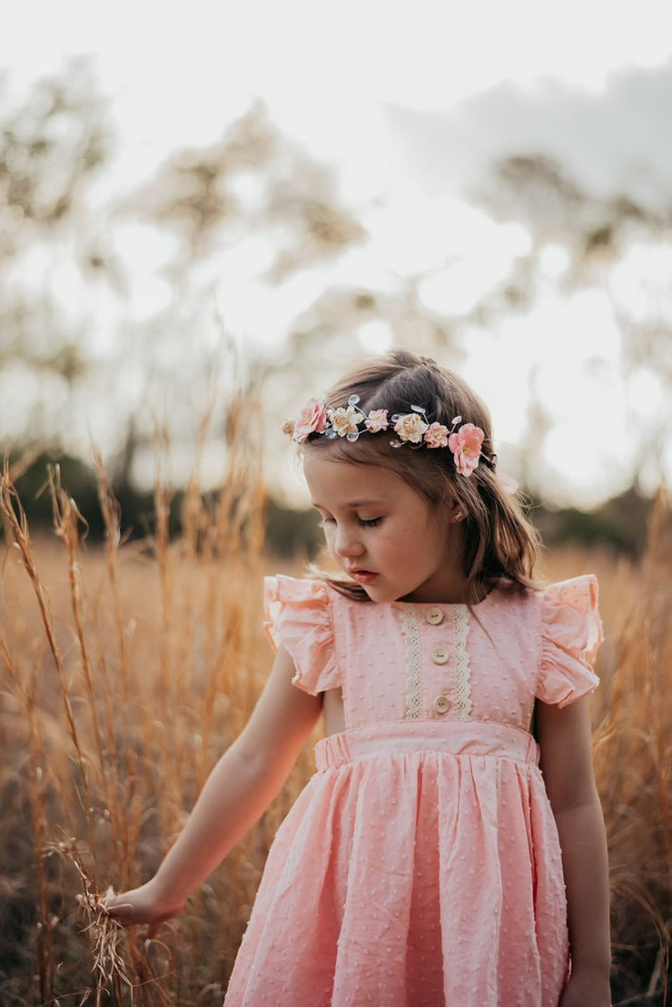 Handcrafted Pink Magnolia Emmy Flower Crown