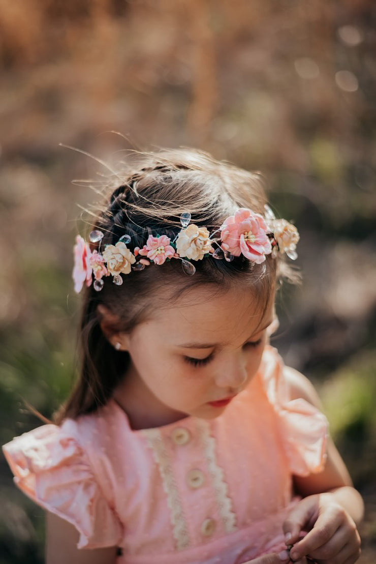 Handcrafted Pink Magnolia Emmy Flower Crown