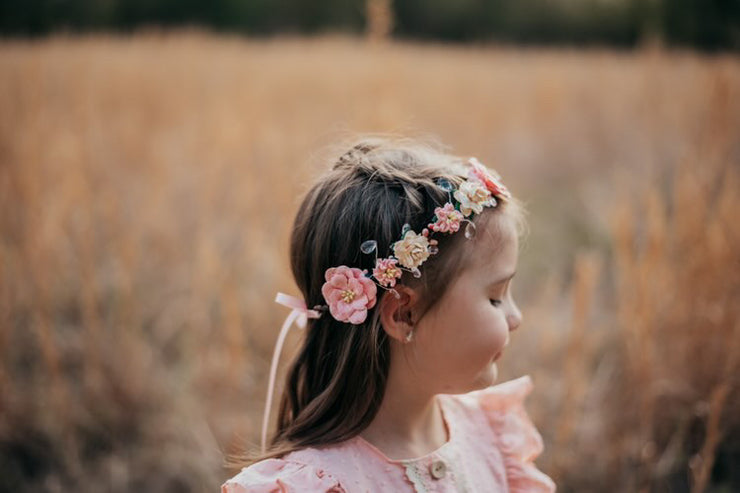 Handcrafted Pink Magnolia Emmy Flower Crown