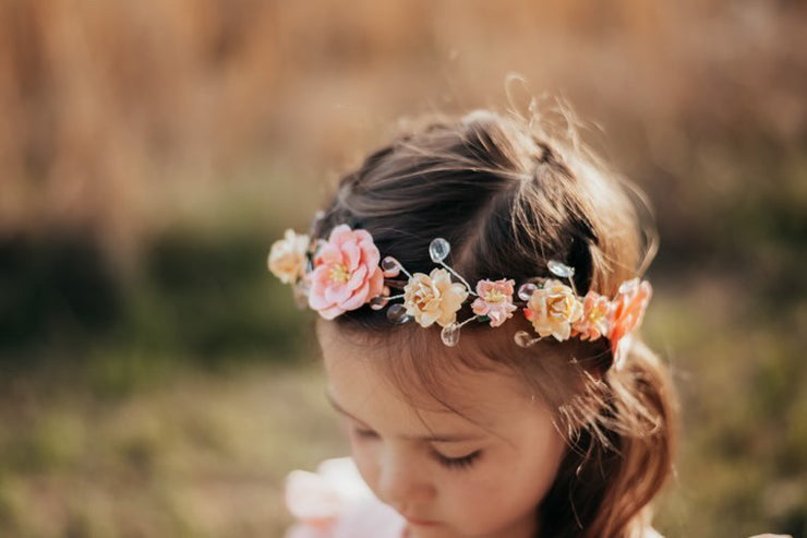 Handcrafted Pink Magnolia Emmy Flower Crown