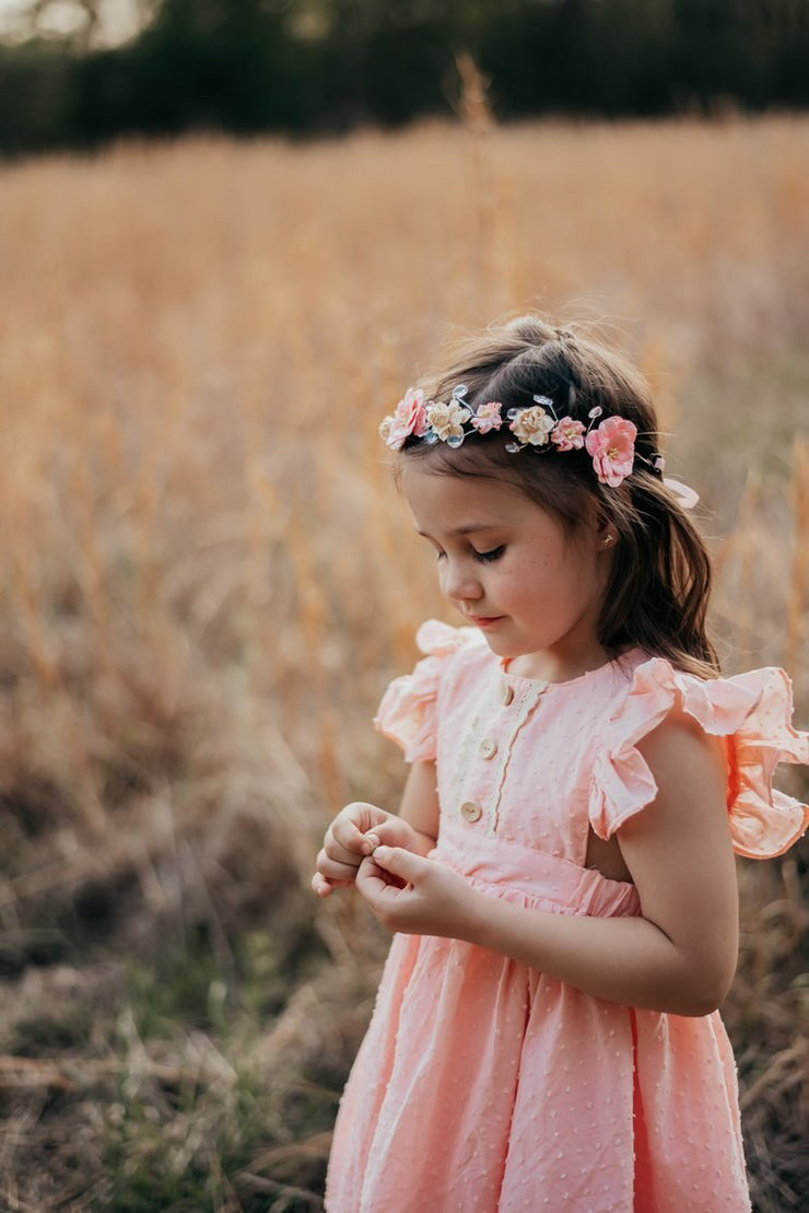 Handcrafted Pink Magnolia Emmy Flower Crown