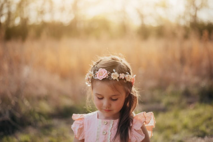Handcrafted Pink Magnolia Emmy Flower Crown