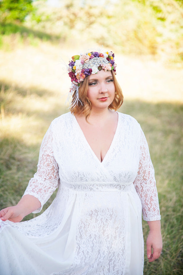 Handcrafted Romantic Vintage Flower Crown